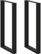 vidaXL - Salontafelpoten - 2 - st - U-vormig - 60x(100-101) - cm - staal - zwart