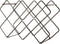 Present Time Wijnrek Diamonds - Zwart - 40,5x15,5x27,5cm - IJzer - Voor aan de Muur - 8 Flessen - Luxe