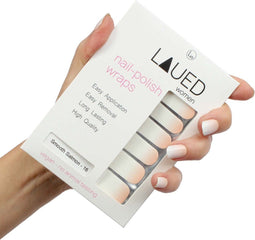 LAUED Nagelstickers - Nail Wraps - 16 Extreem Dunne Nagellak Stickers - Manicure Nail Art Folie - Smooth Salmon