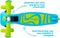 AMIGO Twister 3-Wiel Step - Kinderstep Opvouwbaar - In hoogte verstelbaar - Voetrem - Vanaf 3 jaar - Jongens / Meisjes - Blauw/Lime