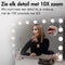 Sansbeauté® Hollywood Spiegel - Make Up Spiegel - 15 Dimbare LED-Lampen - 10X Vergroting - Bluetooth - 58x43cm