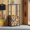 vidaXL - Haardhoutrek - 55x30x116 - cm - staal - zwart