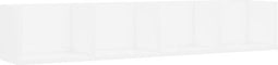 vidaXL Cd-wandschap - 4 open vakken - 100x18x18 cm - wit