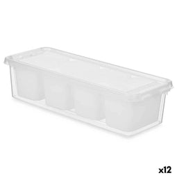 Organiser voor de koelkast Kinvara 02 1066 Wit Transparant 37,5 x 9 x 14,3 cm