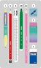 Dubbele etui Milan Sunset Zwart Roze 34 Onderdelen