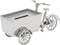 Zilverstad - Spaarpot Bakfiets zilver kleur