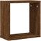 vidaXL - Wandrekken - kubus - 2 - st - 30x15x30 - cm - gerookt - bruin - eiken
