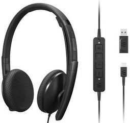Lenovo 4XD1M45626 - Bedrade VoIP Headset - USB-C - Zwart