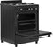 Everglades EVCK6020 - Gasfornuis - 4 Kookzones - Wokbrander - Mat Zwart - 60CM - 56 Liter Oven - Digitale Timer