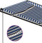 vidaXL - Luifel - handmatig - uittrekbaar - met - LED - 5x3,5 - m - blauw - en - wit