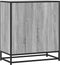 vidaXL - Dressoir - 68x35x76 - cm - bewerkt - hout - en - metaal - grijs - sonoma