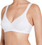 Triumph Elegant Cotton N - Beugelloze beha - Bloemmotief - Wit - Maat E100