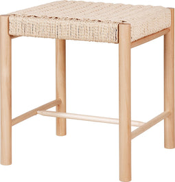 Abano Stool - Stool in poplar with natural wicker seat, natural