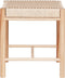 Abano Stool - Stool in poplar with natural wicker seat, natural