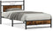 vidaXL - Bedframe - zonder - matras - hout - gerookt - eikenkleurig - 100x200 - cm