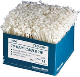 ABB TYB25M TYB25M Kabelbinder 186 mm 4.80 mm Natuur Met metalen tong 1000 stuk(s)