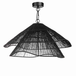 Mica Decorations Hanglamp Feron - 55x55x31 cm - Ijzer - Zwart