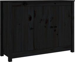 vidaXL - Dressoir - 100x35x74 - cm - massief - grenenhout - zwart