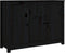 vidaXL - Dressoir - 100x35x74 - cm - massief - grenenhout - zwart
