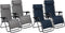 Abbey Campingstoel - Chaise Longue IV - Set van 2 - Grijs