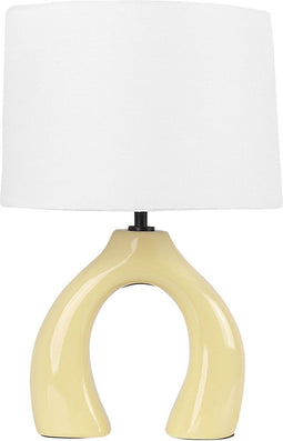 ABBIE - Tafellamp - Geel - Keramiek