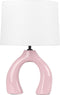 ABBIE - Tafellamp - Roze - Keramiek
