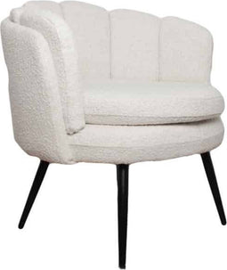 ABC Kantoormeubelen high five fauteuil wit parelmoer (bouclé)