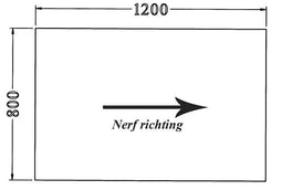 ABC Kantoormeubelen Los recht 25 mm melamine bureaublad 120X80CM Schaduw Zwart