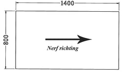 ABC Kantoormeubelen Los recht 25 mm melamine bureaublad 140X80CM Schaduw Zwart