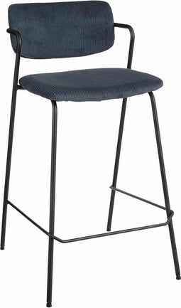 ABC Kantoormeubelen nanet barkruk - velvet - donkerblauw