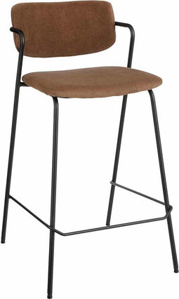 ABC Kantoormeubelen nanet barkruk - velvet - donkerbruin