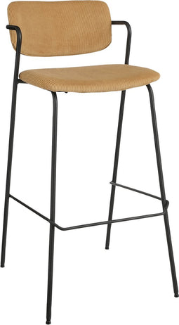 ABC Kantoormeubelen nanet barkruk - velvet - lichtbruin