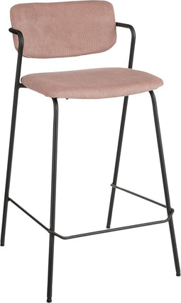 ABC Kantoormeubelen nanet barkruk - velvet - roze