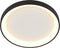 Steinhauer plafonniere Ringlede - zwart - kunststof - 38 cm - ingebouwde LED-module - 3691ZW