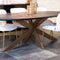 Richmond Interiors Eettafel Blackbone brass ovaal 230 (Black rustic)