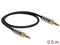 Delock 85784 - 3,5mm Jack naar 6,35mm Jack audio kabel - Schroefbare adapters - Grijs Zwart