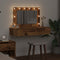 vidaXL - Wandkaptafel - met - LED - Verlichting - in - Oud - Hout