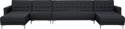 ABERDEEN - Bank U-vormig - Grafietgrijs - 6 persoons - Polyester