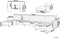 ABERDEEN - Bank U-vormig - Grijs - 6 persoons - Universeel - Polyester