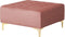 ABERDEEN - Bank U-vormig met ottomaan - Roze - 6 persoons - Fluweel