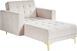 ABERDEEN - Chaise longue - Beige - Universeel - Polyester