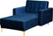 ABERDEEN - Chaise longue - Blauw - Symmetrisch - Fluweel