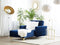 ABERDEEN - Chaise longue - Blauw - Symmetrisch - Fluweel