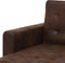 ABERDEEN - Chaise longue - Bruin - Symmetrisch - Kunstleer