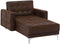 ABERDEEN - Chaise longue - Bruin - Symmetrisch - Kunstleer