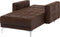 ABERDEEN - Chaise longue - Bruin - Symmetrisch - Kunstleer