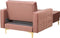 ABERDEEN - Chaise longue - Roze - Symmetrisch - Fluweel