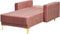 ABERDEEN - Chaise longue - Roze - Symmetrisch - Fluweel