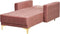ABERDEEN - Chaise longue - Roze - Symmetrisch - Fluweel