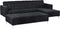 ABERDEEN - Hoekbank 4-zits ottomaan - Grafietgrijs - Links - Polyester